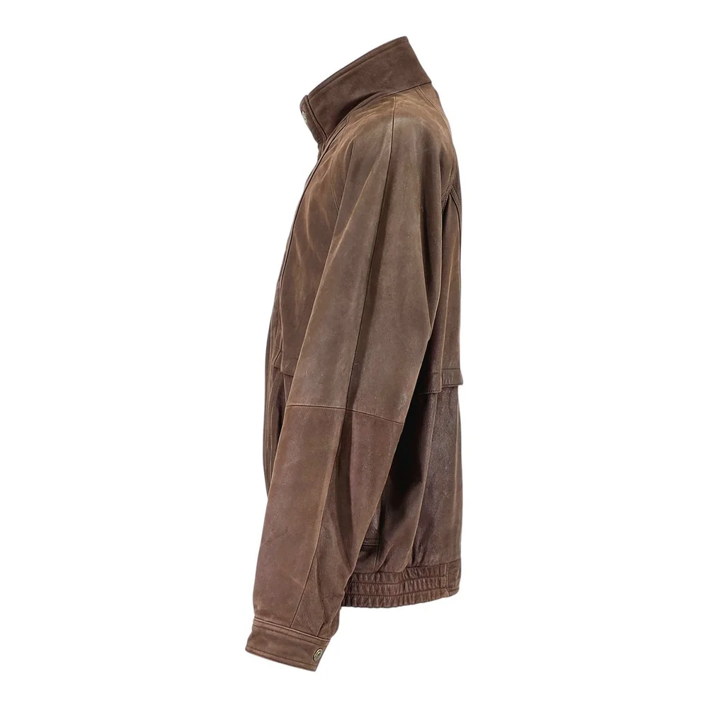 Americana Workwear Leather Limited Leather Jacket Men’s LT Brown Tall - Picture 4 of 11